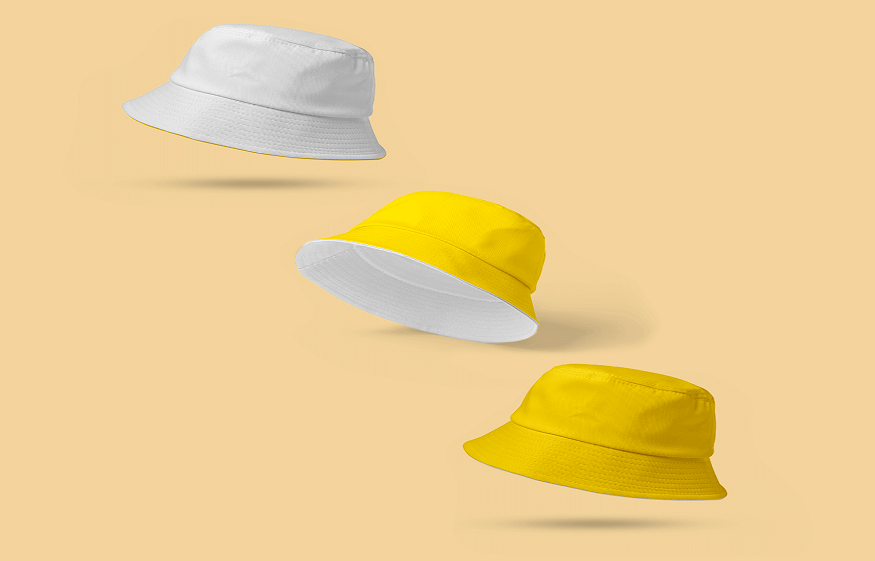 custom bucket hats with string
